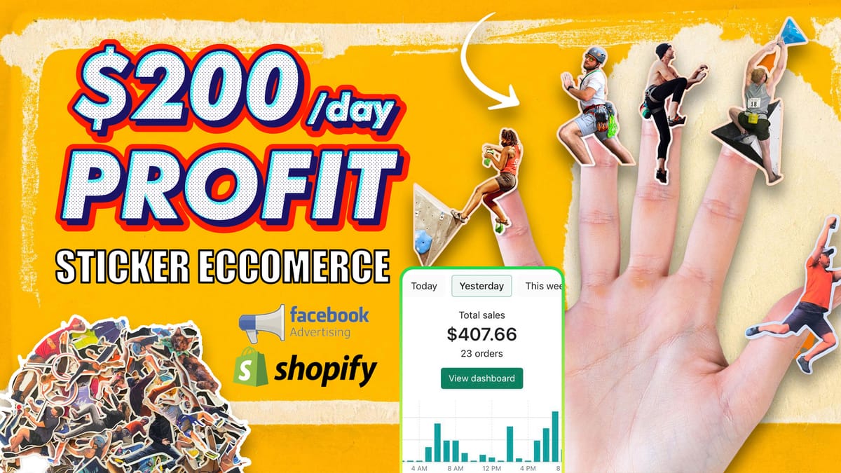 $200/day Profit with Custom Sticker Printing eCommerce Brand