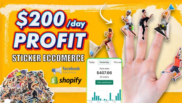 $200/day Profit with Custom Sticker Printing eCommerce Brand